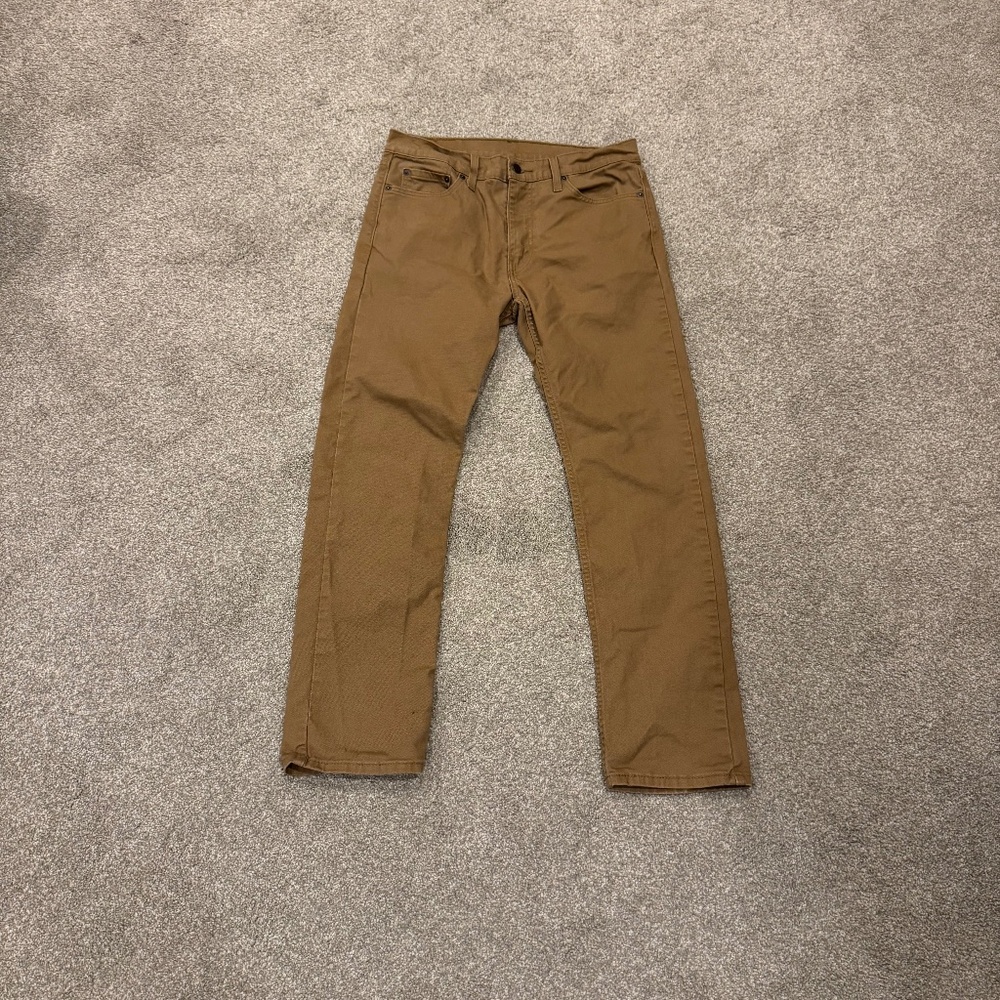 Levi’s 513 Slim Straight Jeans W32 L30 Khaki Brown
